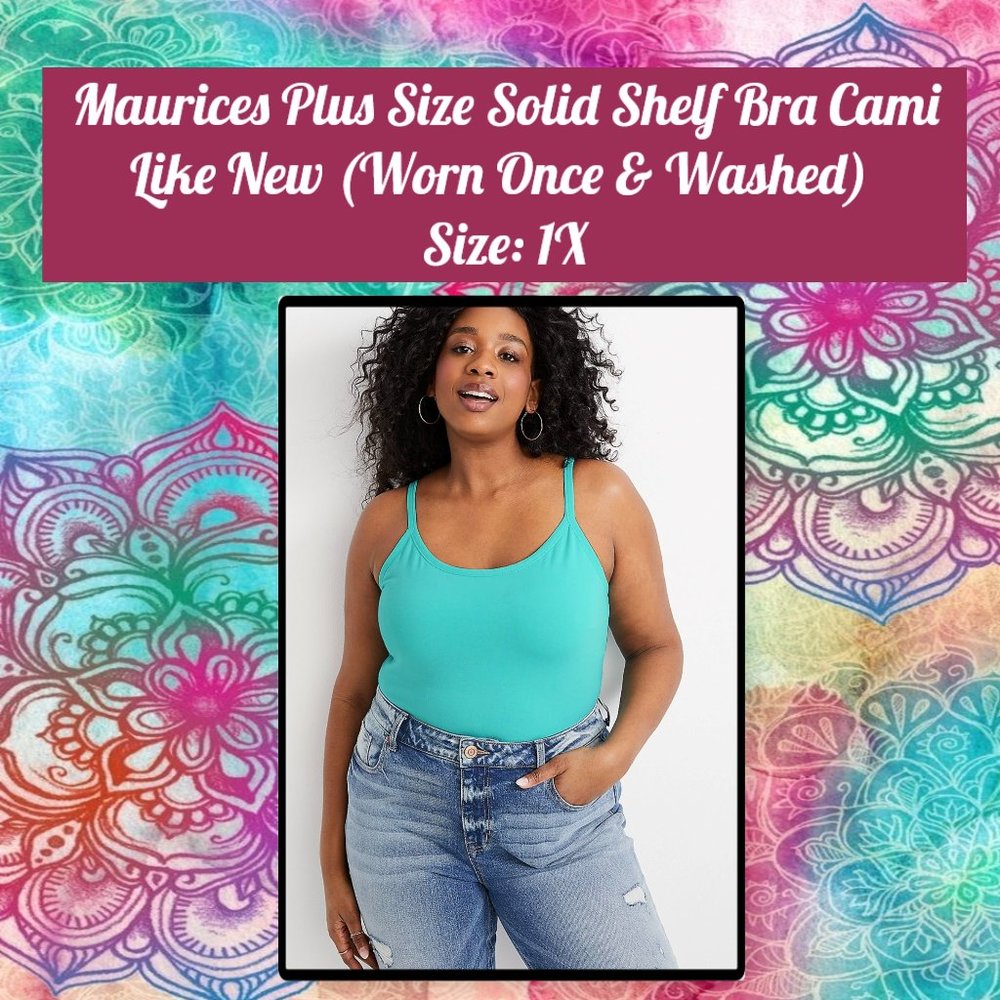 Maurices Plus Size Solid Shelf Bra Cami 1X
